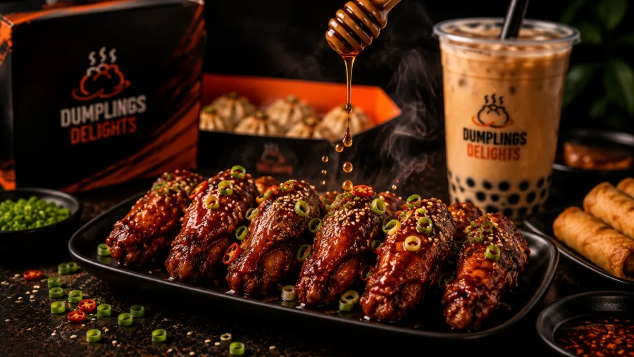 Glazed chicken wings